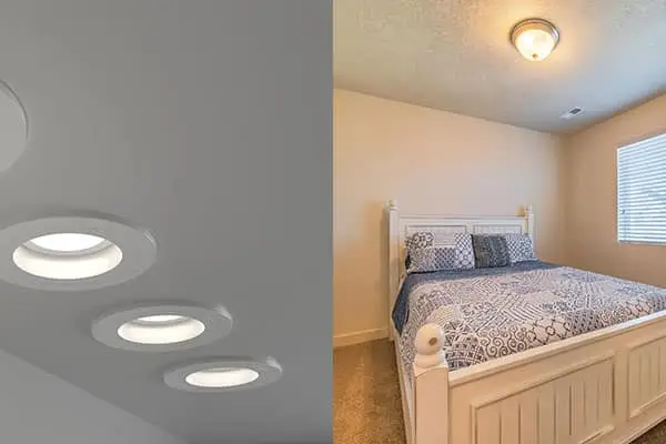 Recessed Lighting vs Flush Mount
